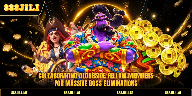 Collaborating alongside fellow members for massive boss eliminations