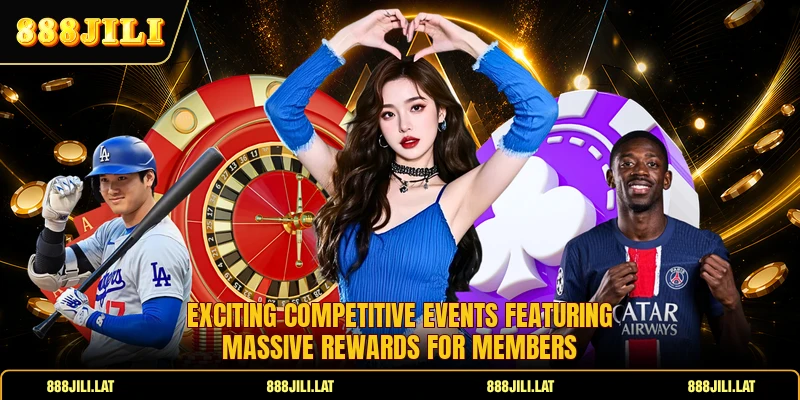 Exciting competitive events featuring massive rewards for members