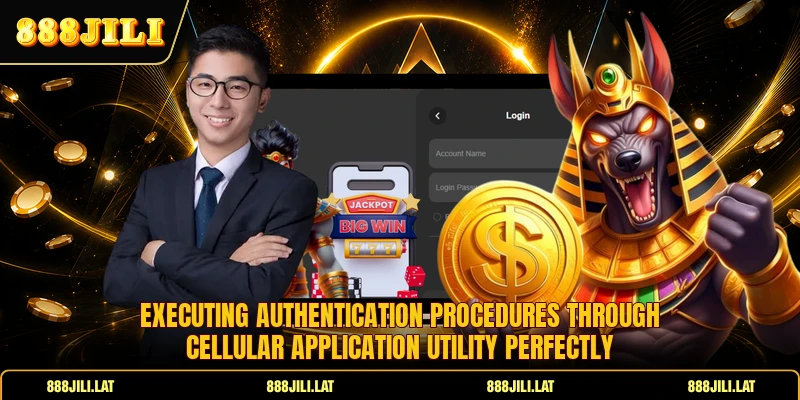 Executing authentication procedures through cellular application utility perfectly
