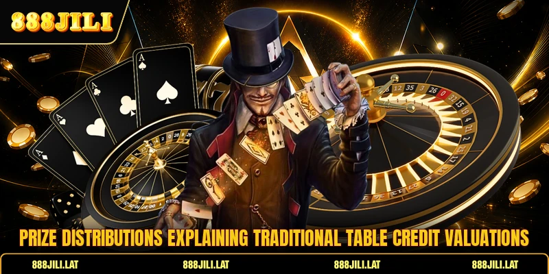 Prize distributions explaining traditional table credit valuations