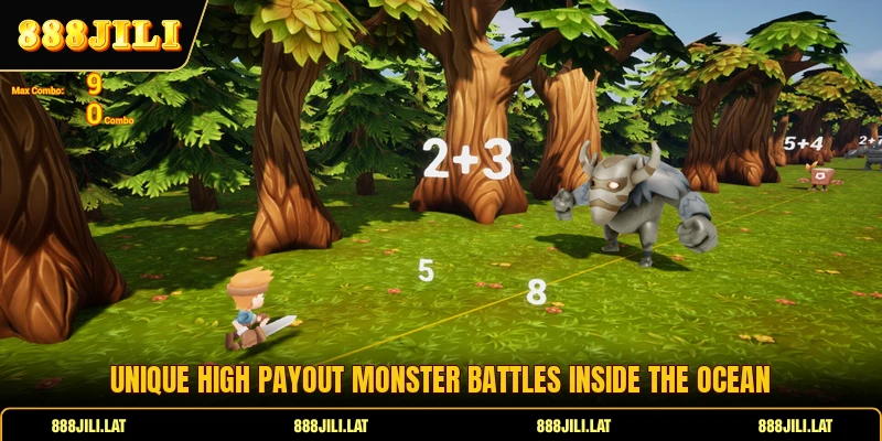 Unique high payout monster battles inside the ocean