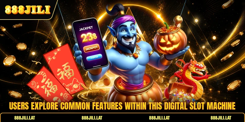 Users explore common features within this digital slot machine